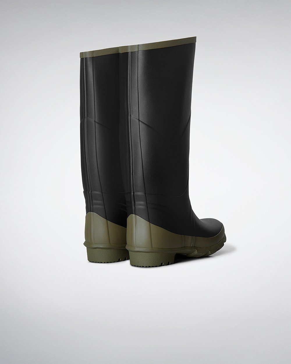 Bottes Hautes de Pluie Hunter Argyll Bullseye Full Knee Femme Noir IBDXUJY-65